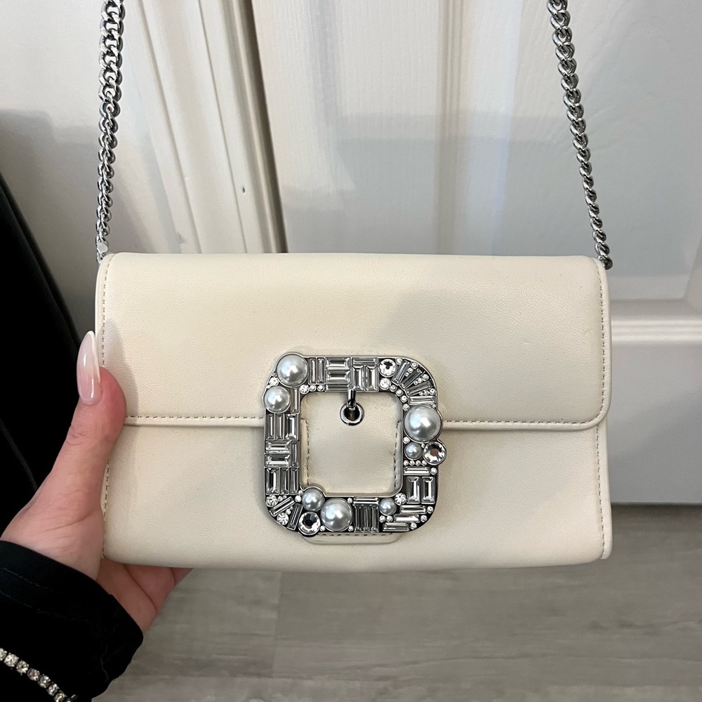 Kate Spade Bridal Buckle Smooth Leather Crossbody Clutch